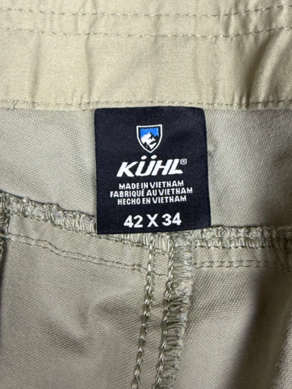 Kuhl Resistor Pants Mens 42x34 Brown Chino Pants Stretch Hiking Outdoor Casual